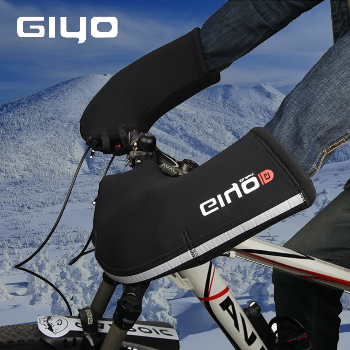 

GIYO Winter Warm Outdoor Cycling Glove Men Women Wind Rainproof Handlebar Mittens MTB Road Bike Bar Gloves Mitts Bicycle Safety