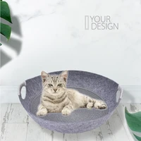 pet nest for little cat dog removable washable cathouse in summer not easy to deform felt pet nest cushion free color random