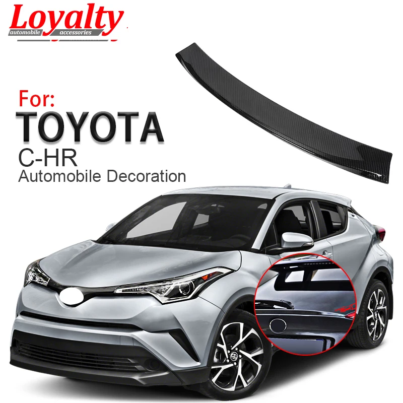 

Loyalty for Toyota C-HR 2016 2017 2018 Rear Trunk Spoiler Wing Cover Trim ABS Carbon Fiber Car Accessories