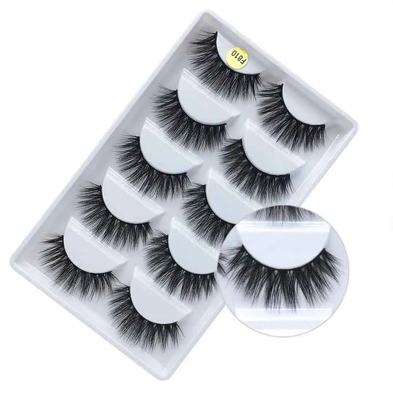 

5Pairs 3D False Eyelashes Natural/Thick Long Eye Lashes Europe and the eyelids Wispy Makeup Beauty Extension Tools makeup