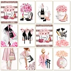 Алмазная живопись сделай сам, искусство, парфюм, модное Современное украшение для спальни, полноразмернаякруглая вышивка Стразы ручной работы, подарок