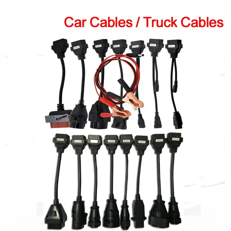 16 Pieces Car Cables OBD Full Set OBD2 Truck for Delphi 150e Parts OBDII Diagnostic Connector For Obd2 Scanner | Автомобили и