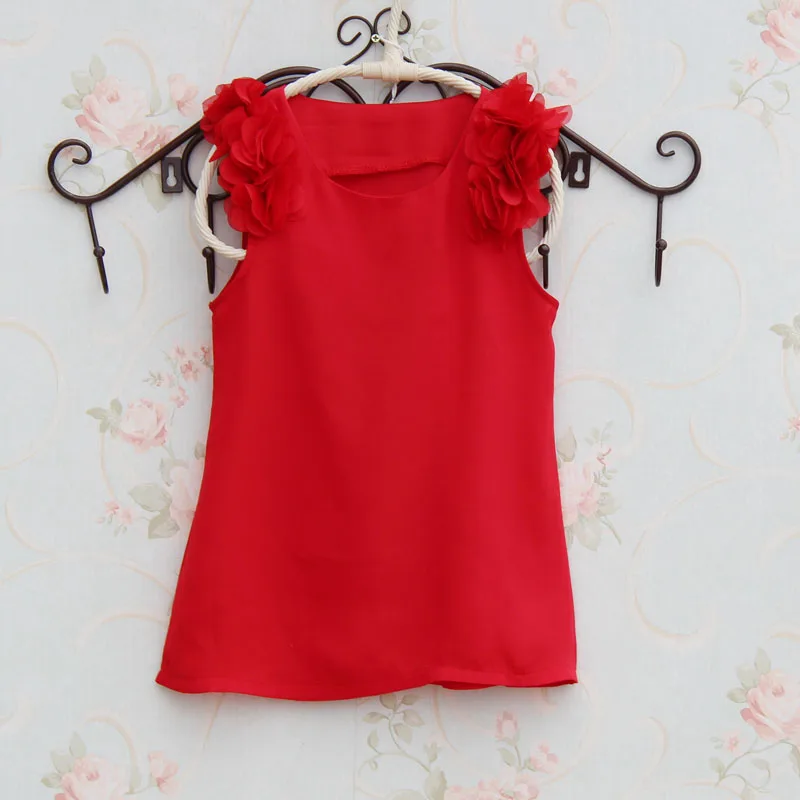 2020 г. Летняя блузка для девочек рубашки детей блузки Девочек Шифоновые Топы на