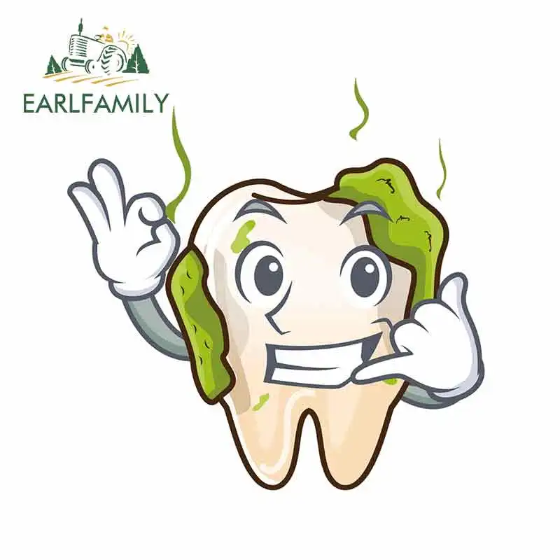 

EARLFAMILY 13 см х 12,9 см для зубов с стоматологическим автомобильным стикером s и наклейки виниловая Автомобильная наклейка устойчивое к царапина...