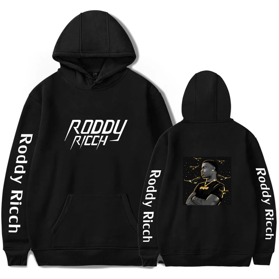 Толстовка Rapper RODDY RICCH уличная одежда Модный пуловер с капюшоном в стиле хип-хоп