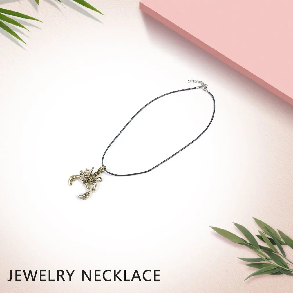 Ретро Мужские насекомые Кулон Колье с кулоном в виде скорпиона