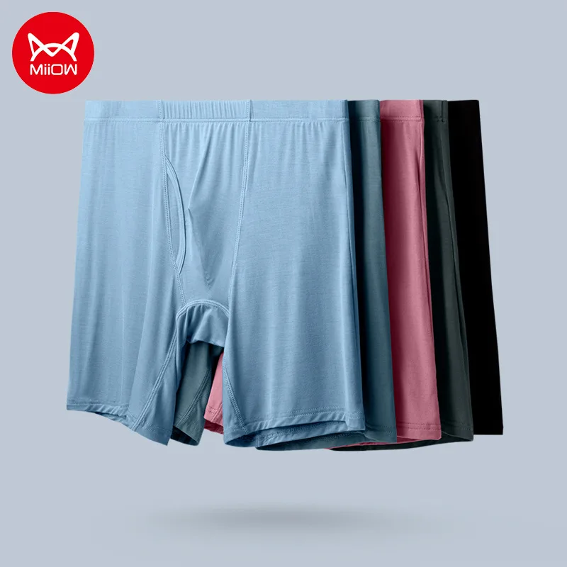 MiiOW Men's Underwear Extra Large Anti-wear Legs Running Fitness Sports Long Style Long Legs