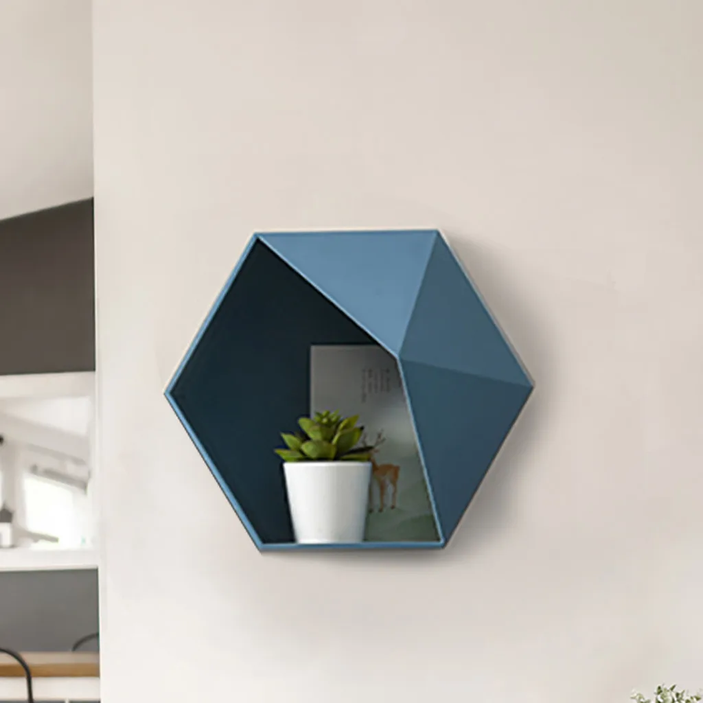 Настенная Геометрическая полка для хранения в гостинную настенная декорация