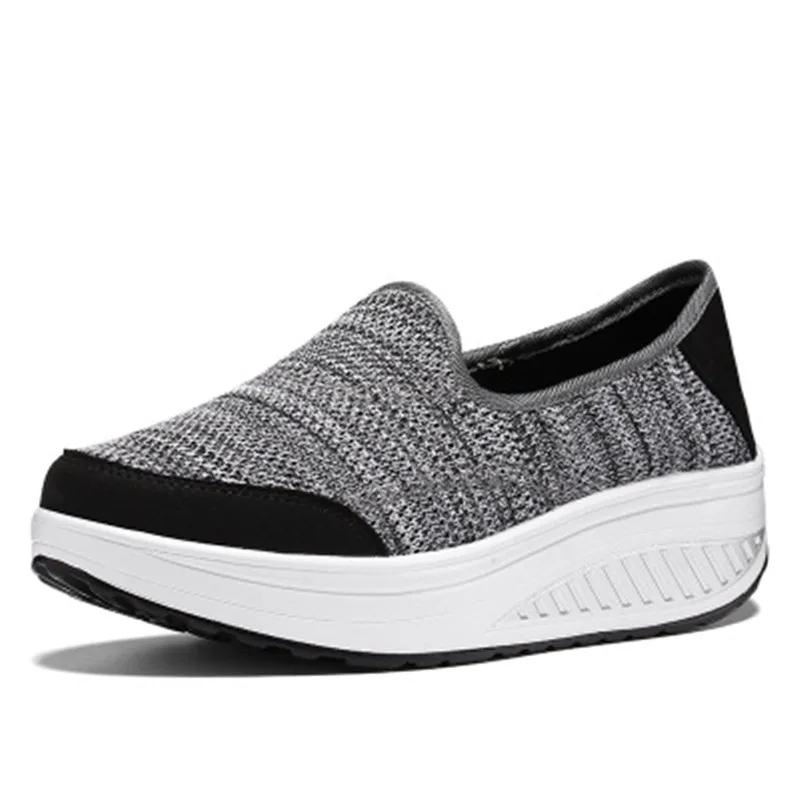 Женские дышащие кроссовки на танкетке сезон весна лето обувь для фитнеса женская