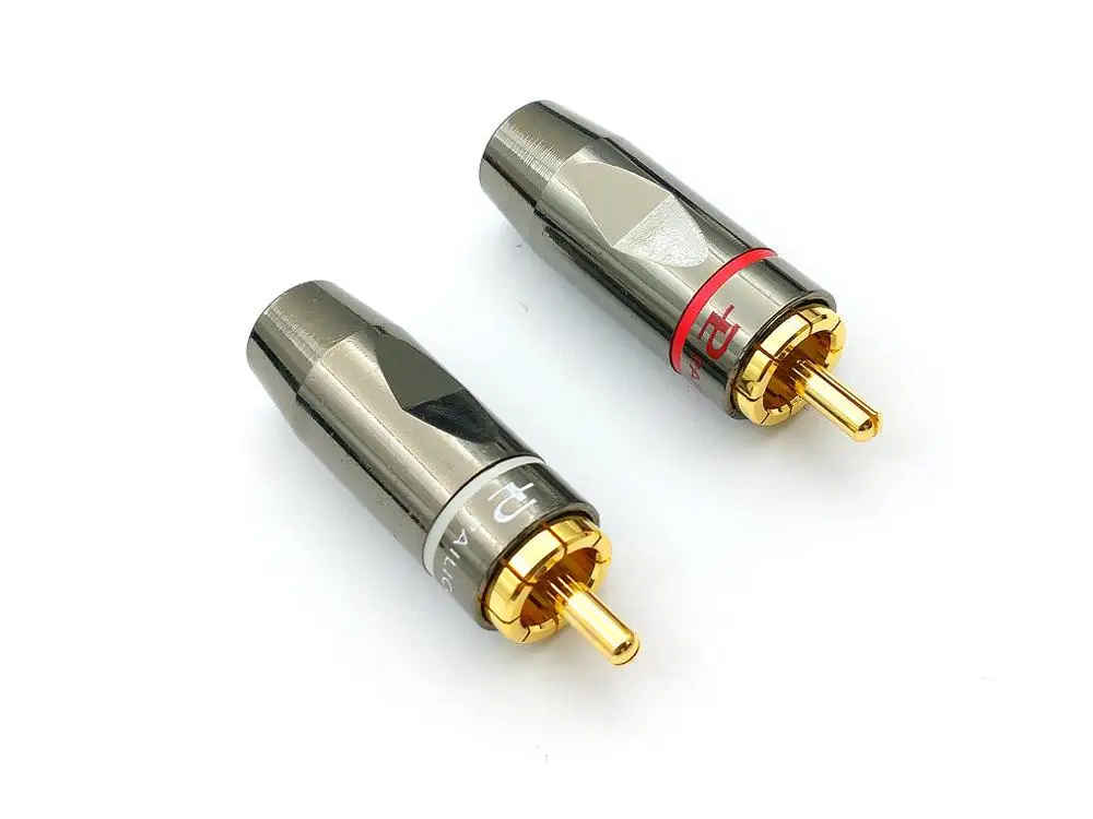 2 шт. латунные RCA аудио разъем для пайки|Соединители| |