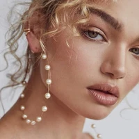 european and american new pearl big circle fashion exaggeration female earrings