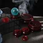 Подставка из натурального дерева, хрустальный шар, подставка для подставки, Миниатюрный дисплей, украшение для дома, настольное украшение, фиксированное сиденье