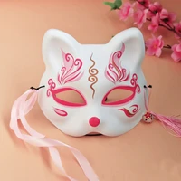 anime demon slayer fox mask funny japanese fox masks cat face mask pvc masquerade cosplay props party for adult gifts