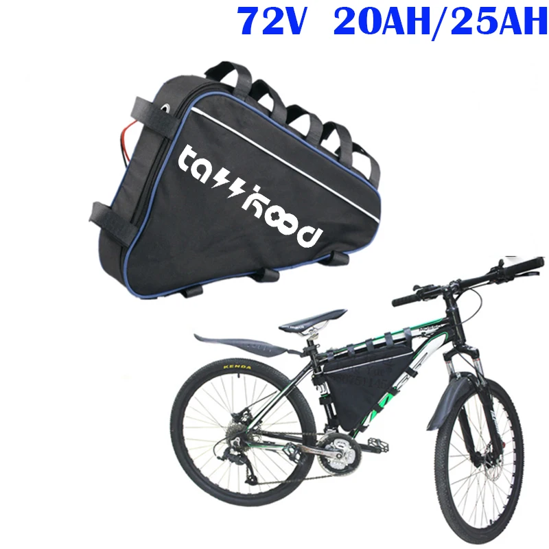 

Deep cycle 72v 20ah 25ah e bike Lithium Battery Pack 72 Volt 3000w 2000w 18650 Triangle eBike Battery батарея для велосипеда