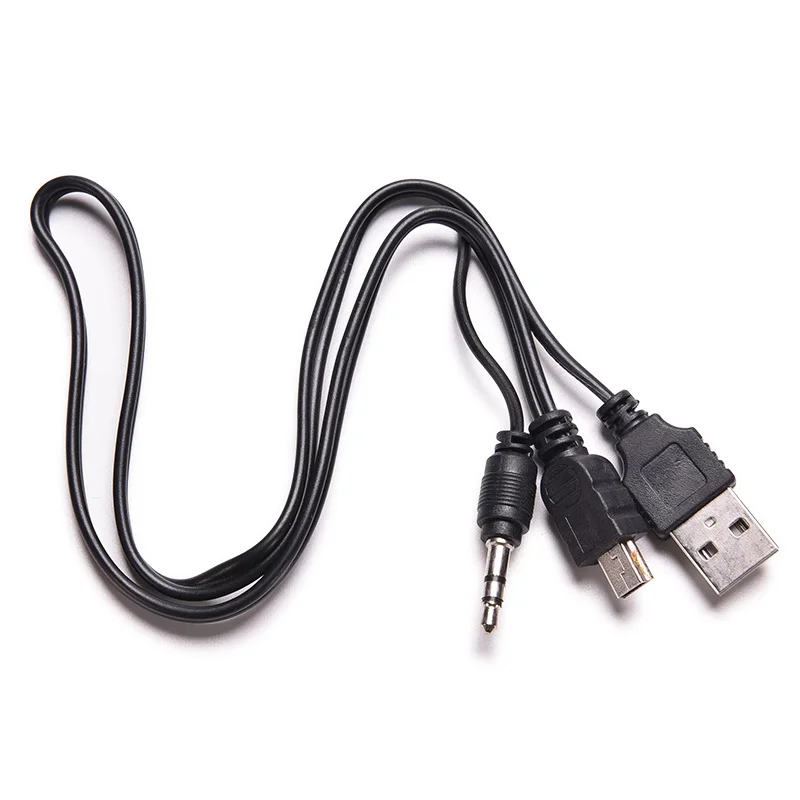 50 см 1 шт. USB Mini Male to 2 0 5pin стандартный + 3 5 мм AUX аудио разъем Соединительный Кабель