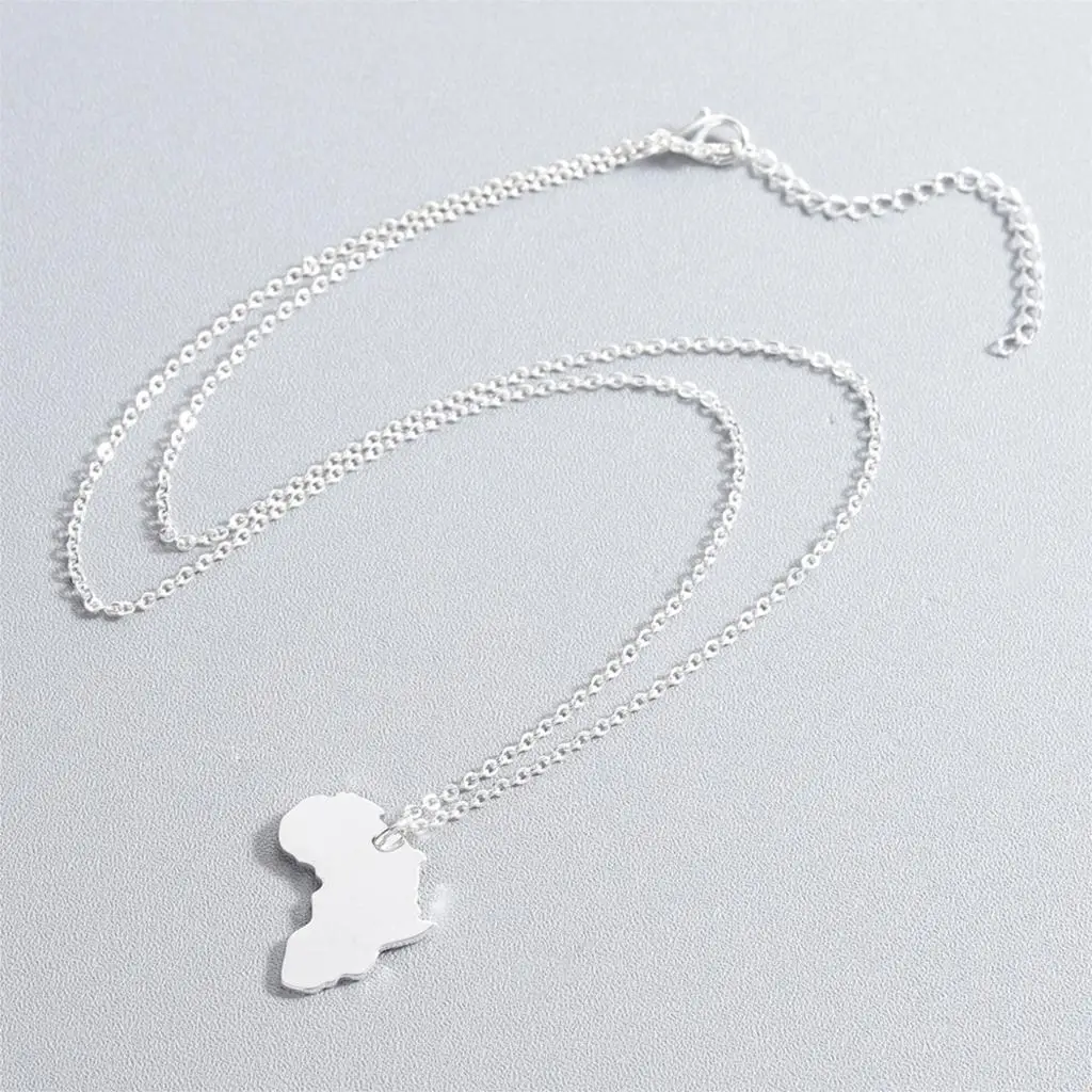 Женское Ожерелье с изображением карты Африки Kinitial модное геометрическое