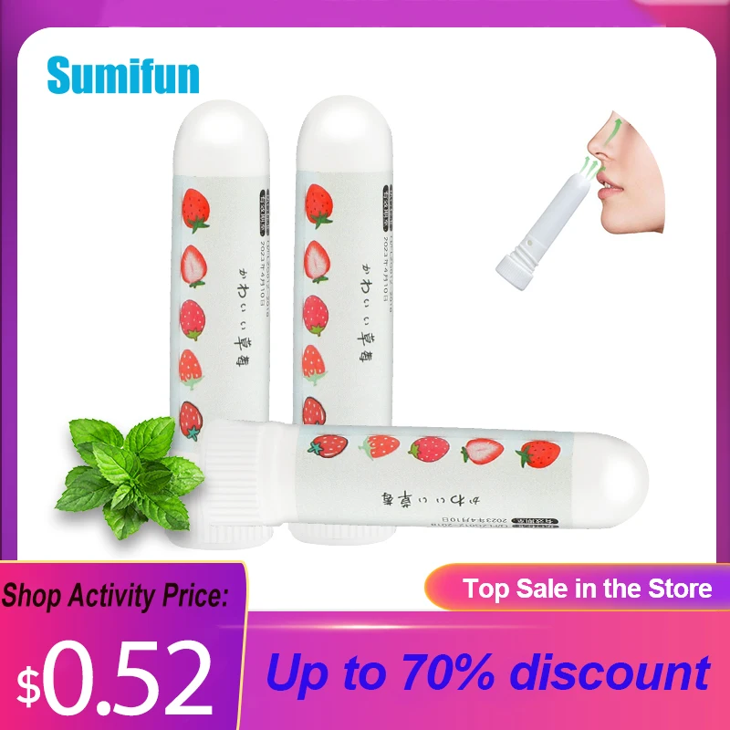 6g Nasal Inhaler Essential Oil Mint Sniff Cream Herbs Refresh Nose Cooling Motion Sickness Rhinitis Fatigue Dizziness Fresh Air | Красота и