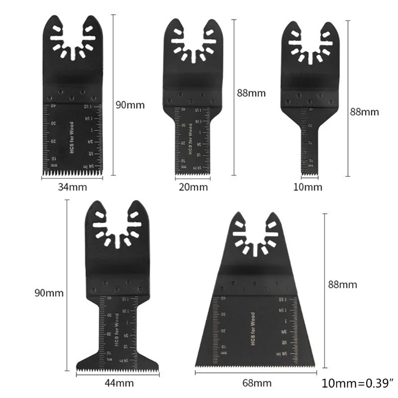 

QXNA Professional Universal Oscillating Saw Blades Quick Release Durable Tools 6 Configuration Swing Machine Saw Blade