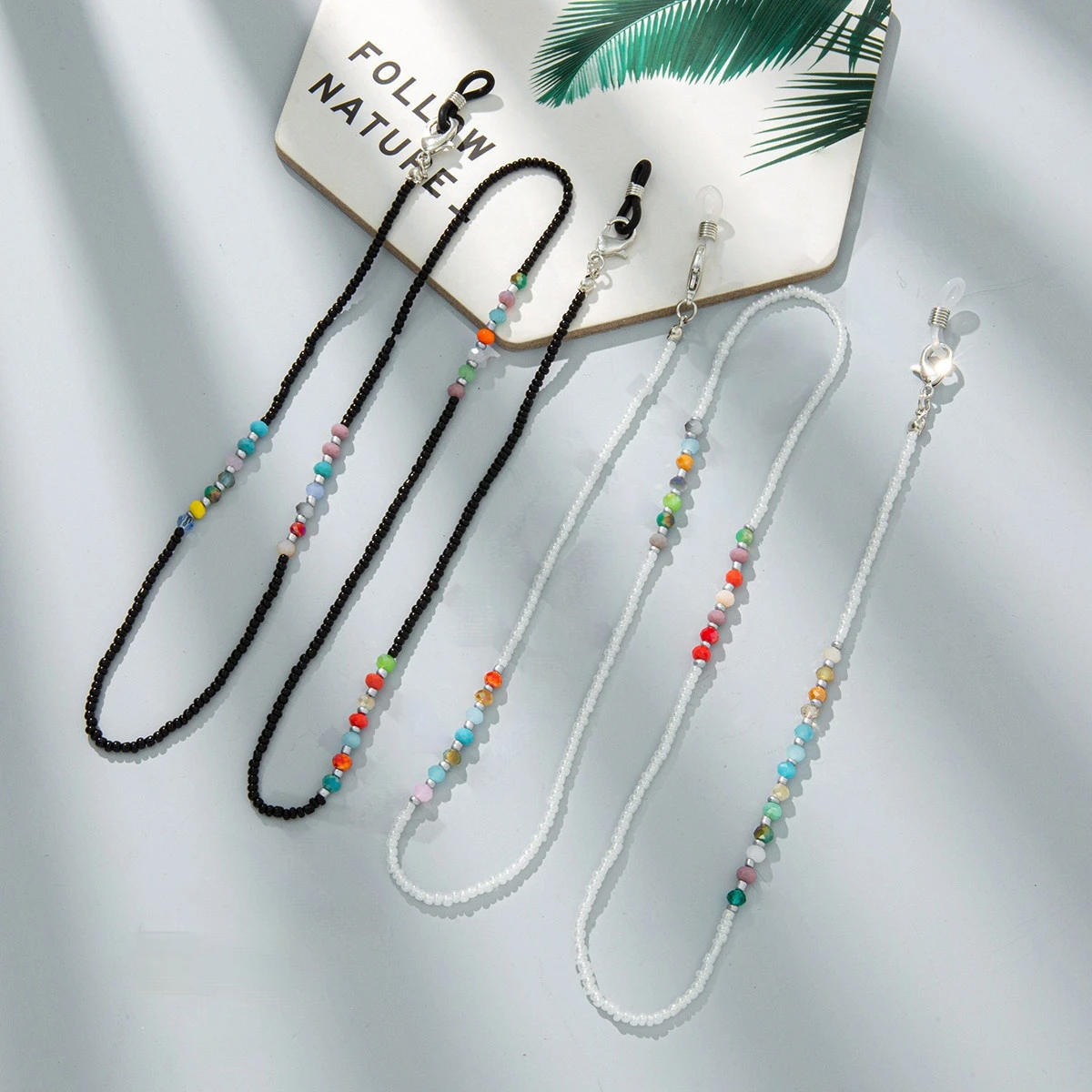 

74cm New Black and White Hanging Neck Children's Glasses Lanyard Non-slip Chains Lanyard Wholesale