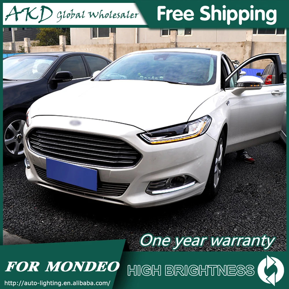 Фары для автомобиля Ford Mondeo Fusion 13-17 DRL дневные ходовые огни Светодиодный Биксеноновая лампа Противотуманные фары, аксессуары для автомобиля