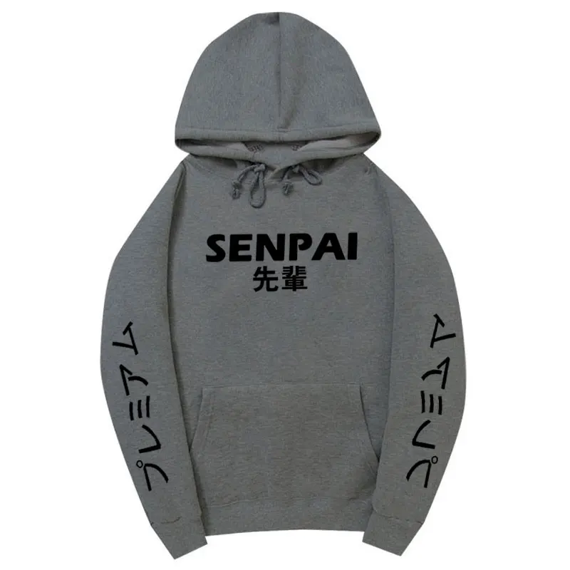 Модная японская уличная одежда SENPAI, толстовка с капюшоном, несколько цветов, мужские и женские толстовки, пуловер, sudadera hombre