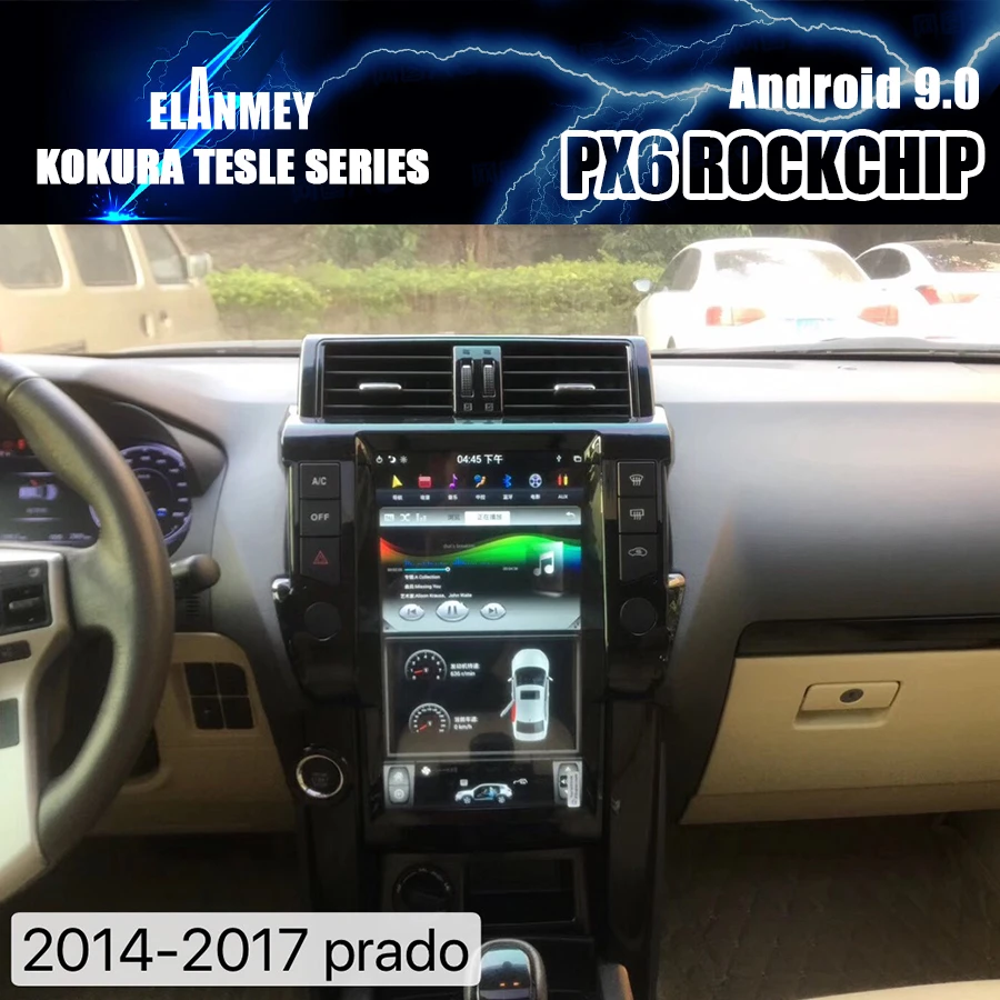 Автомобильный мультимедийный плеер PX6 с Bluetooth экраном Android 9 GPS навигацией для Toyota