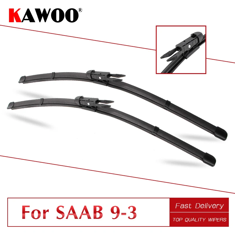 

KAWOO For SAAB 9-3 Hatchback Cabrio MK1/MK2/MK3 Saloon Estate Car Wipers Blades Fit Pinch Tab/U Hook Arms Year From 1998 To 2012