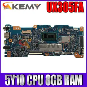 ux305fa with 5y10 cpu 8gb ram mainboard rev 2 0 for asus ux305 ux305f ux305fa laptop motherboard 100 tested free shipping free global shipping