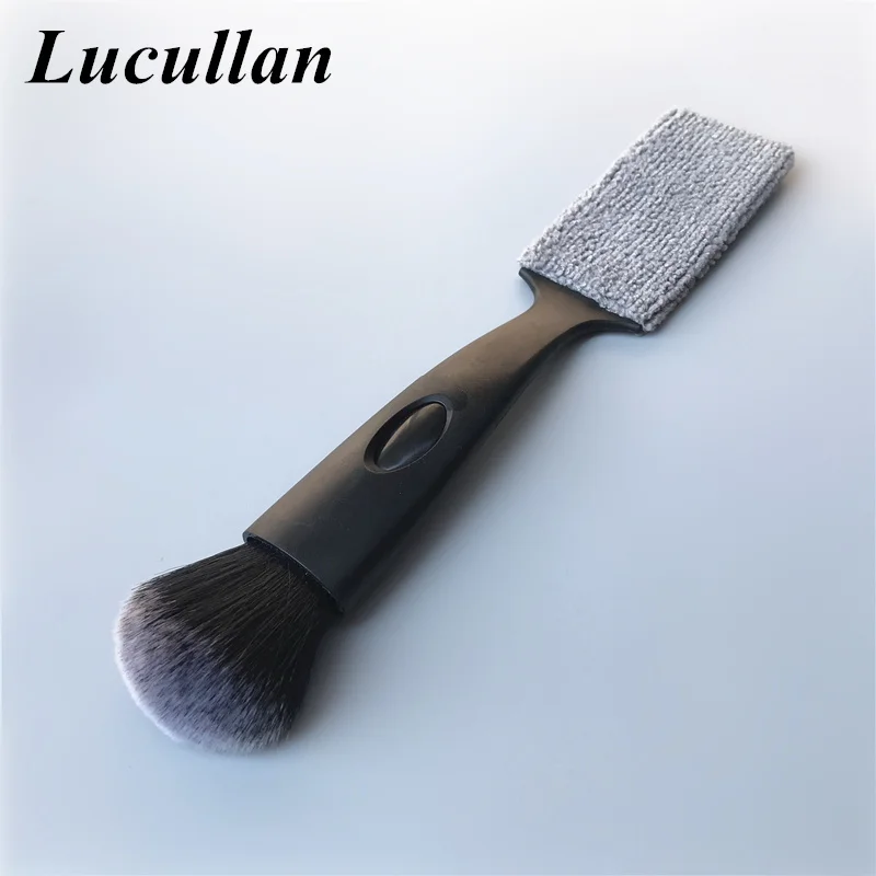 Lucullan двухсторонняя многофункциональная щетка для чистки салона, инструменты для мытья автомобиля, для кондиционера, панель, зазор, удаление пыли - Цвет: 1PC Removable Head