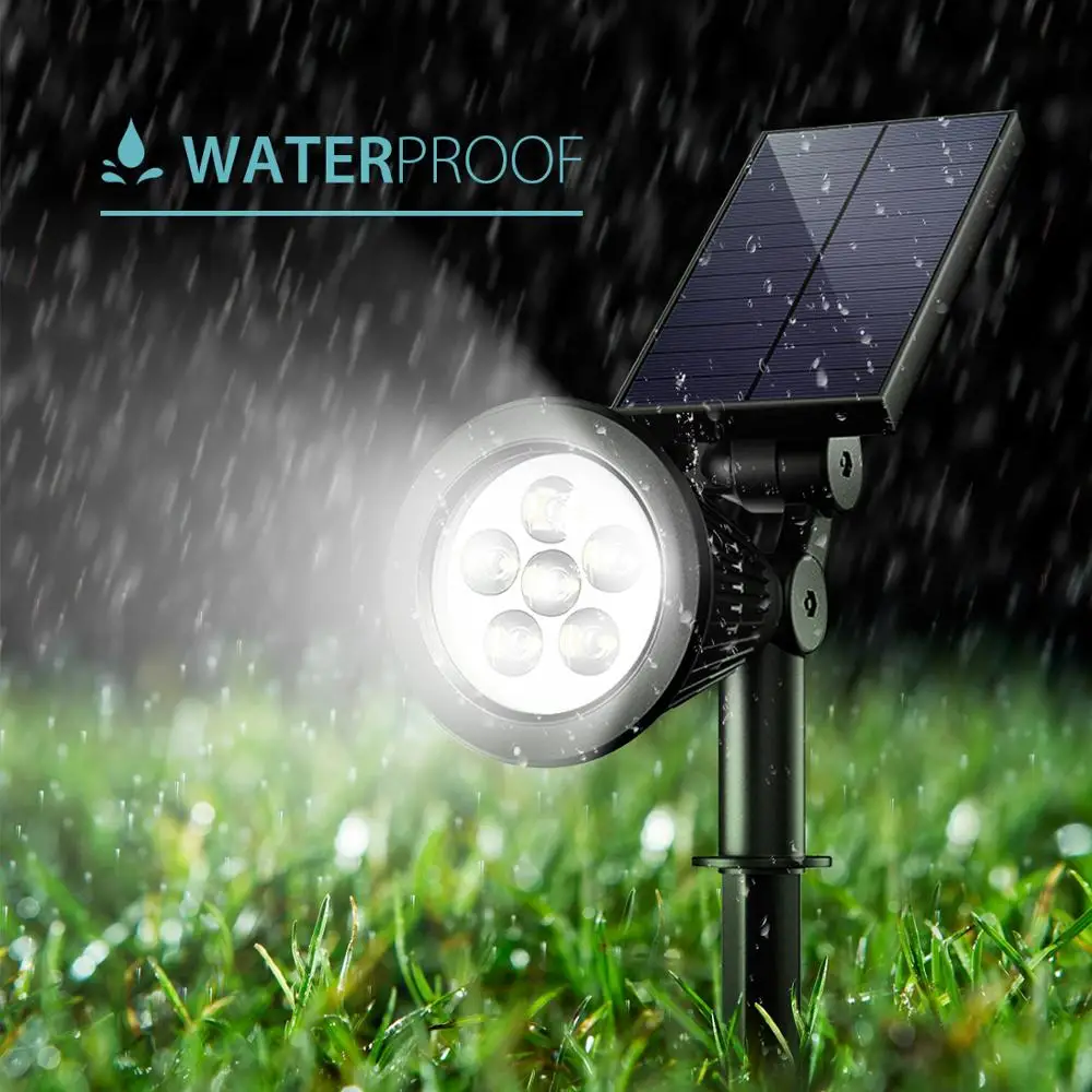 4 шт. LITOM Солнечный Точечный светильник ландшафтный 180 ° регулируемый