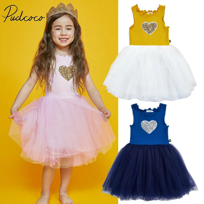 Детское летнее платье с блестками и сердечками в стиле пэчворк | Детская одежда