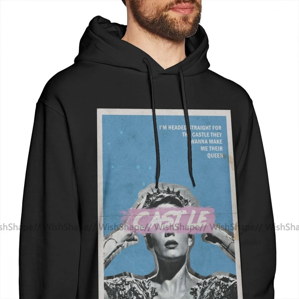 Halsey/толстовка с капюшоном с замком Halsey; Мужская Уличная одежда; пуловер с капюшоном; красивая зимняя фиолетовая длинная хлопковая толстовка большого размера