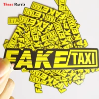 three ratels 50pcs funny taxi logo pvc waterproof window laptop trunk auto motorcycle car sticker and decals