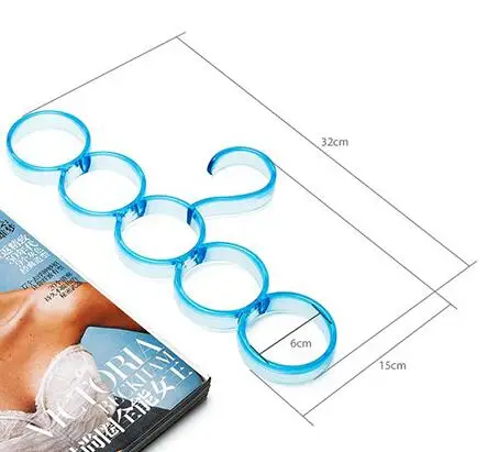 

Clear Scarf Hanger Hangers Save Space Closet Organizer 5 Ring Hole Round Tie European Simple Clothes Scarves Storage Rack Cloth