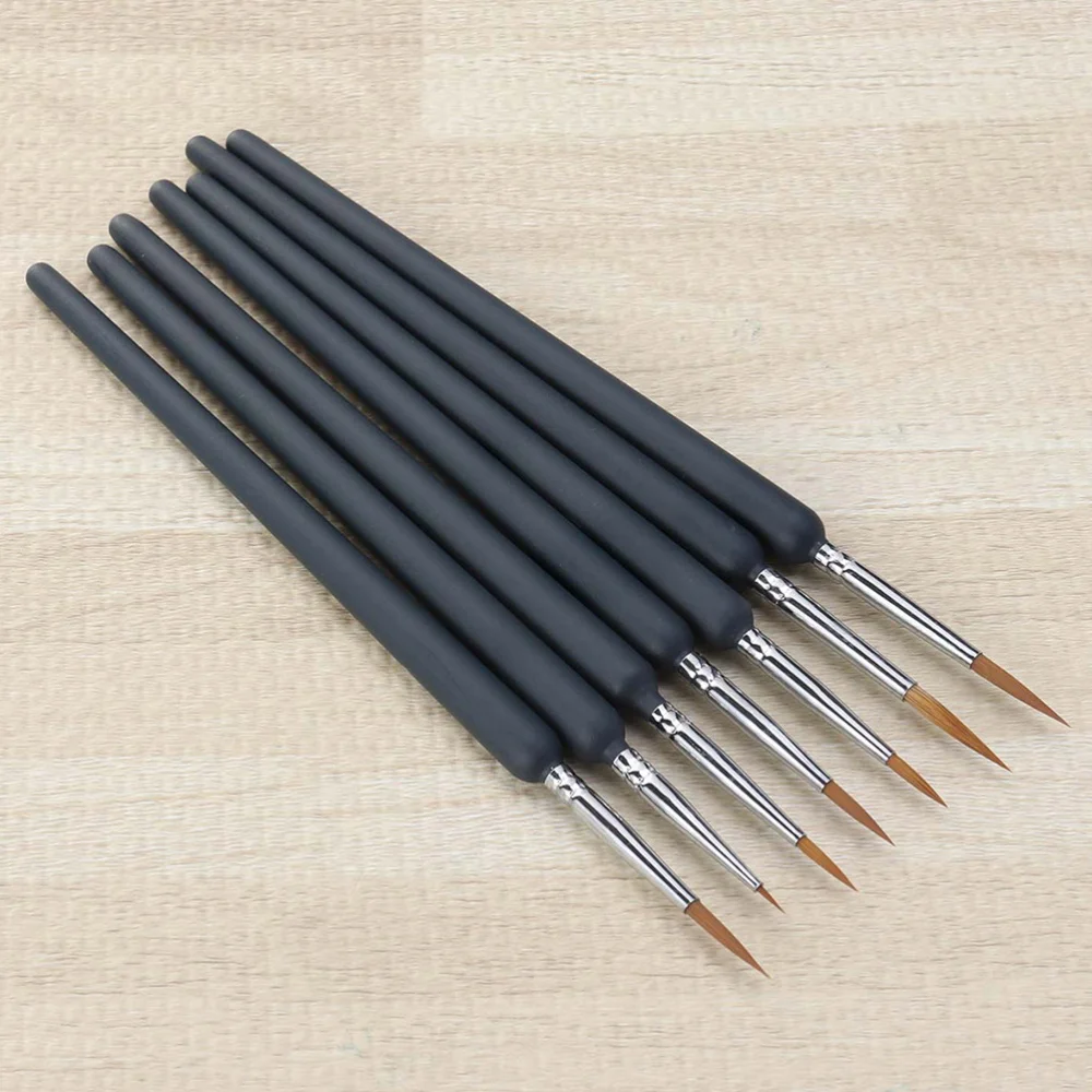 

6pcs Weasel Hair Water Color Brushes Paintbrush Line Drawing Pen Painting Accessories for Students Adults