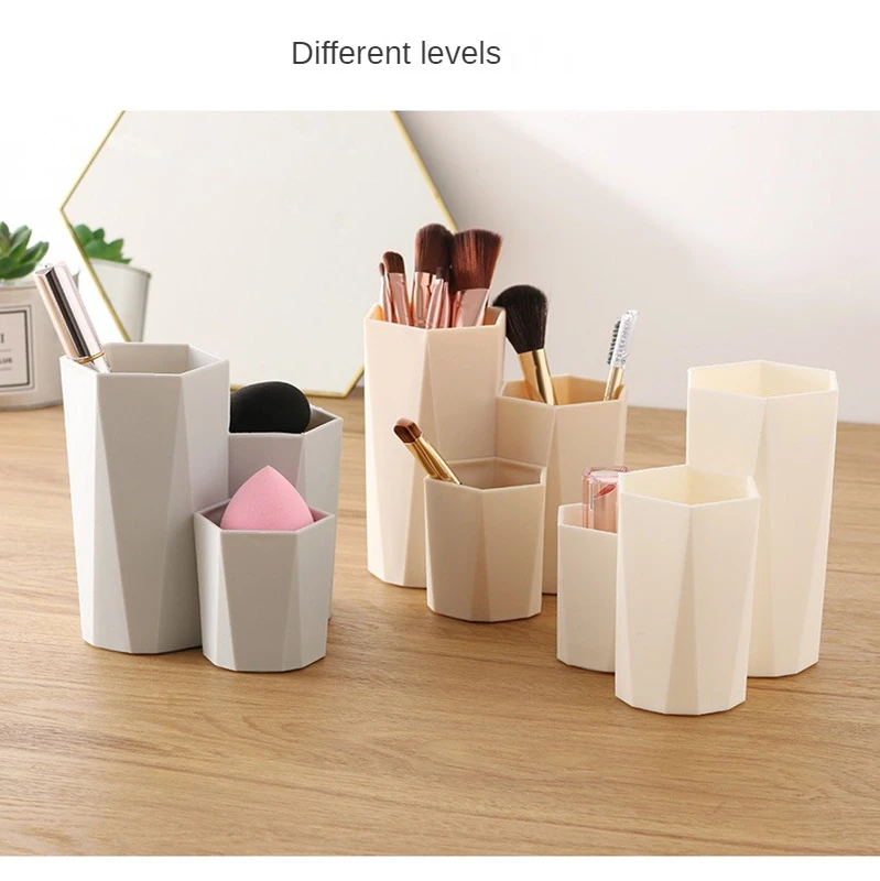 

Cosmetics Makeup Brush Storage Box Nail Polish Cosmetic Holder Tool Pen Shelf Table