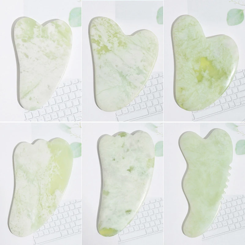 

Массажная доска из нефрита гуаша, натуральный камень, скребок гуаша, уход за здоровьем, соскабливающая пластина, массажер для похудения, инс...