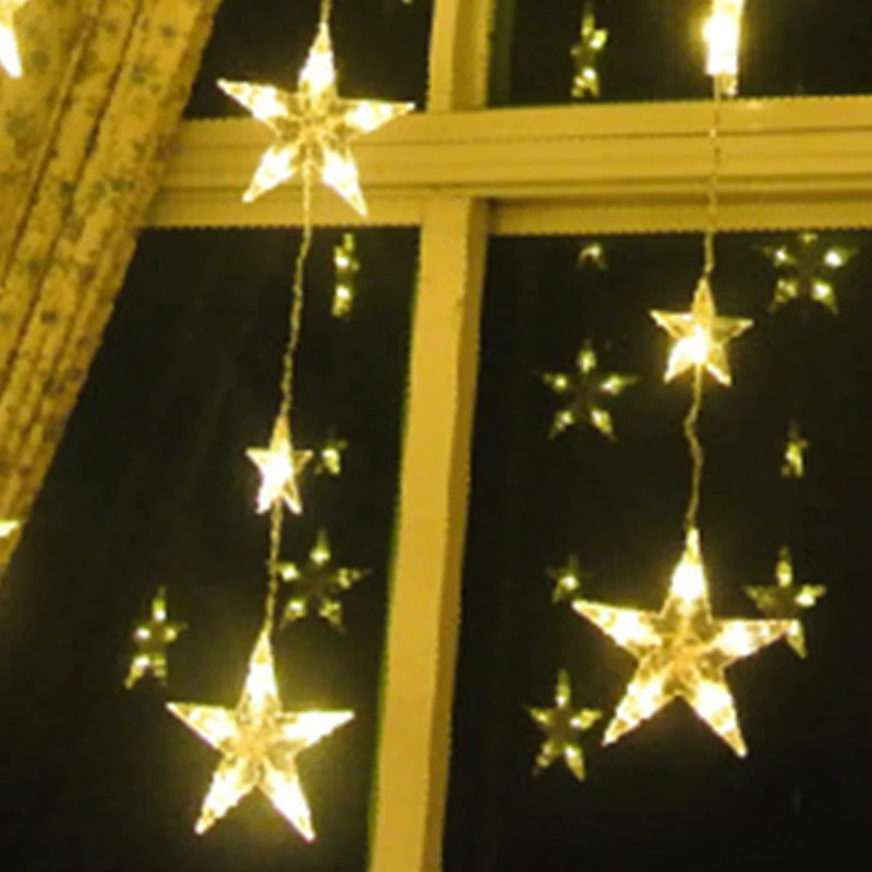 2.5M 138 Leds Star Moon Fairy Lights Christmas String Light Garland Led Home For Wedding/home/party/birthday/garland Decor - купить по