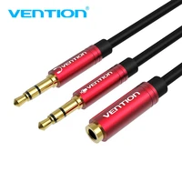 vention splitter headphone for computer 3 5mm female to 2 male 3 5mm mic audio y splitter cable headset to pc adapter 0 3m 1 5m