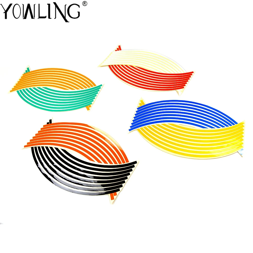 16 полос колеса наклейка светоотражающая обод полоса Лента Велосипед Мотоцикл 17 18