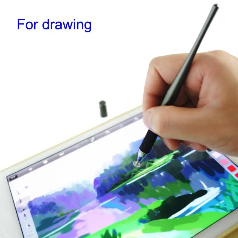 High Quality 2 In 1 Round Capacitive Stylus Touch Screen Drawing Pen for Phone iPad Smart Tablet PC drop shipping | Компьютеры и офис