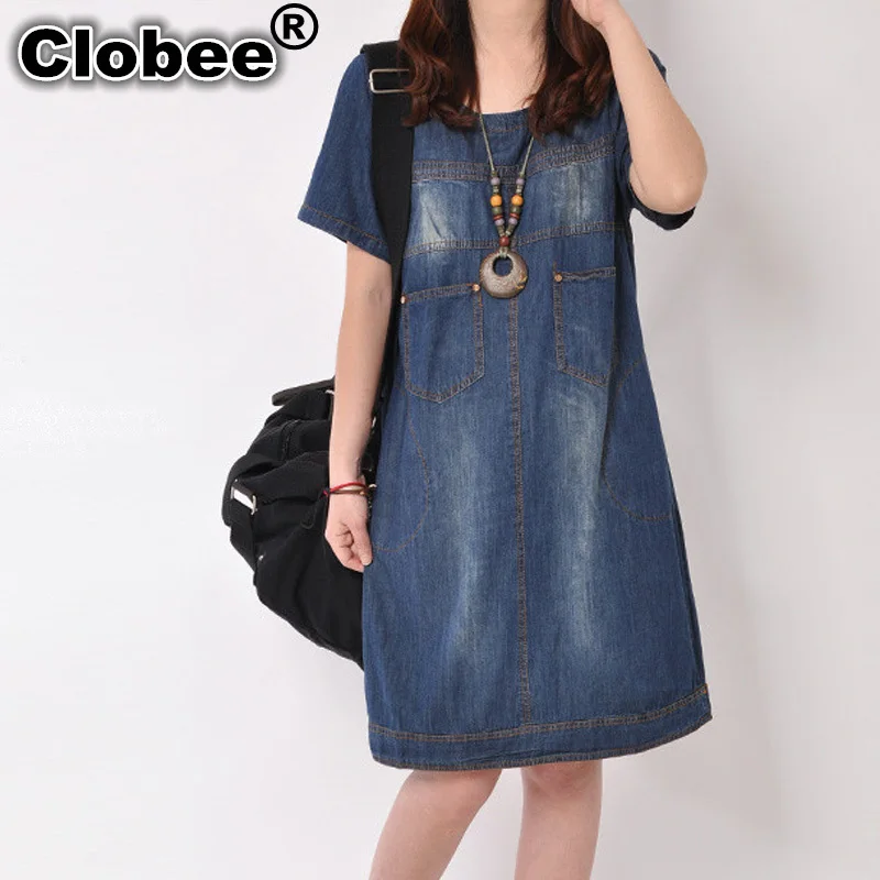 Женское джинсовое платье ropa mujer размера плюс офисное с коротким рукавом для весны