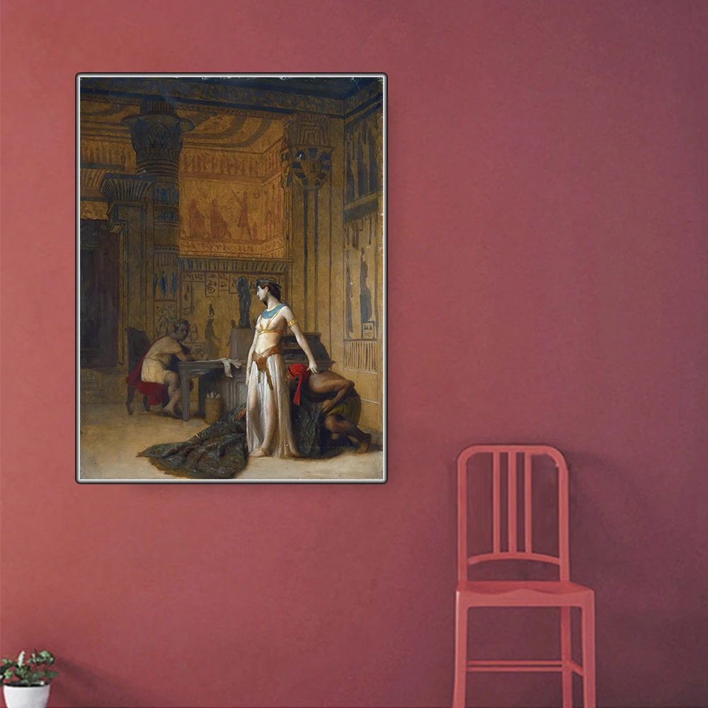 Citon Jean-Leon Gerome cleклеопатра и Цезарь Canvas холст картина маслом известная современное