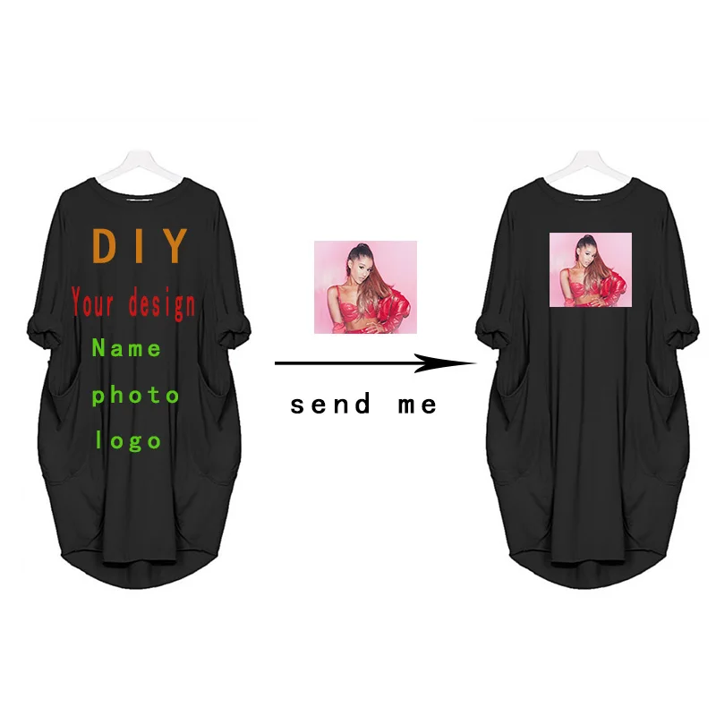 

DIY Women Dress Your Favorite Picture Or Logo OWN Design Brand EU Size Femaleswear Vintage DIY Long Sleeve Dress Vestidos