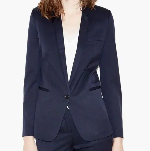 

2022 Women's Coat 2020 Autumn and Winter New Temperament One-button Slim Solid Color All-match Blazer