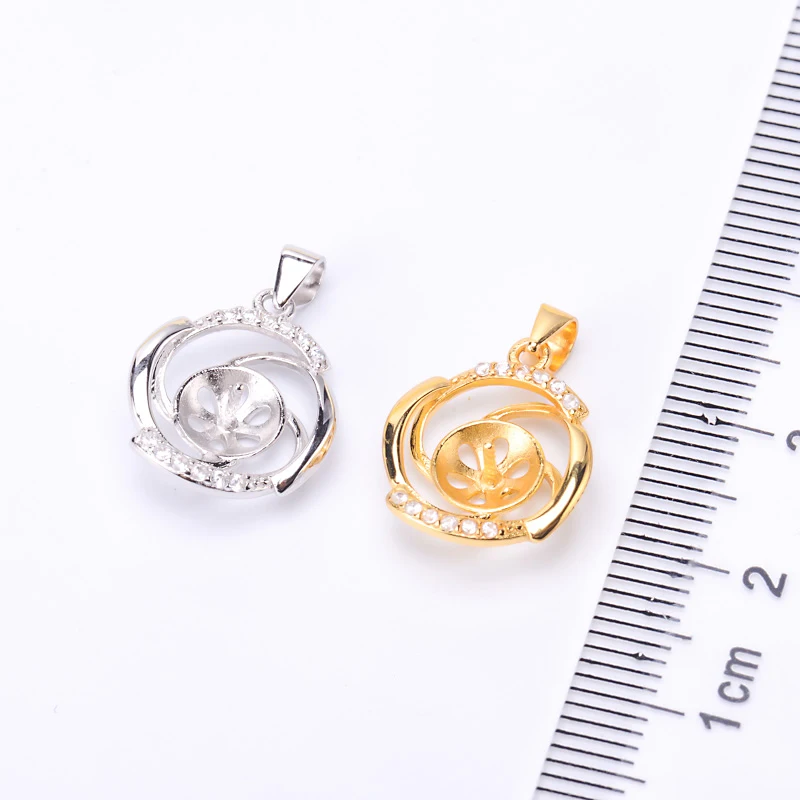 Оптовая продажа модных аксессуаров для девочек подарочных костюмных ювелирных подвесок из натуральных пресноводных жемчужин 10-11 мм из серебра 925.