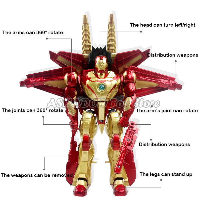26 см! Деформационный робот самолет Marvel Железный человек капитан фигурки модель