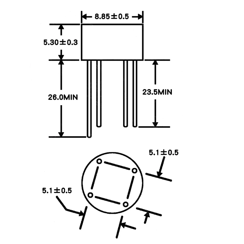 Выпрямительный мост 2W10 20 шт./лот Круглый низкий постоянный ток обратного тока