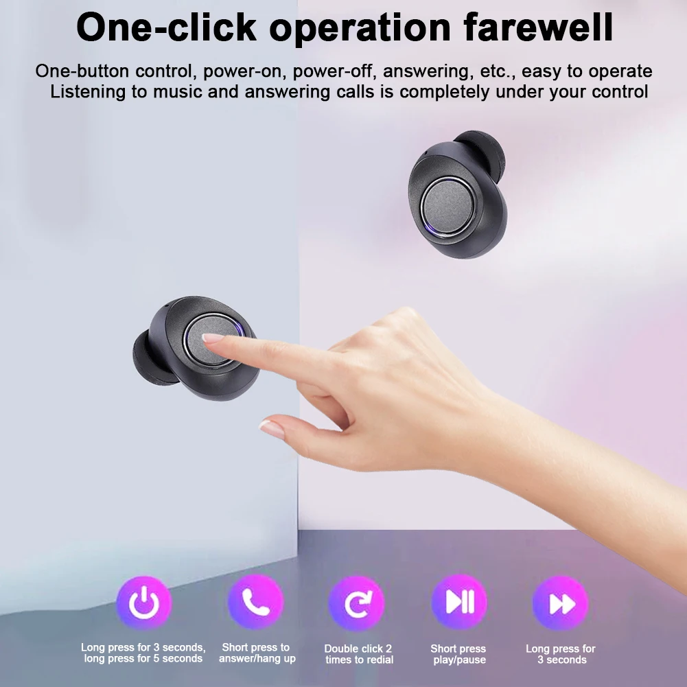 

New Tws Headphone Wireless Bluetooth 5.0 Earphone Mini Earbuds With Mic Charging Box Sport Waterproof Headset For Smart Phone