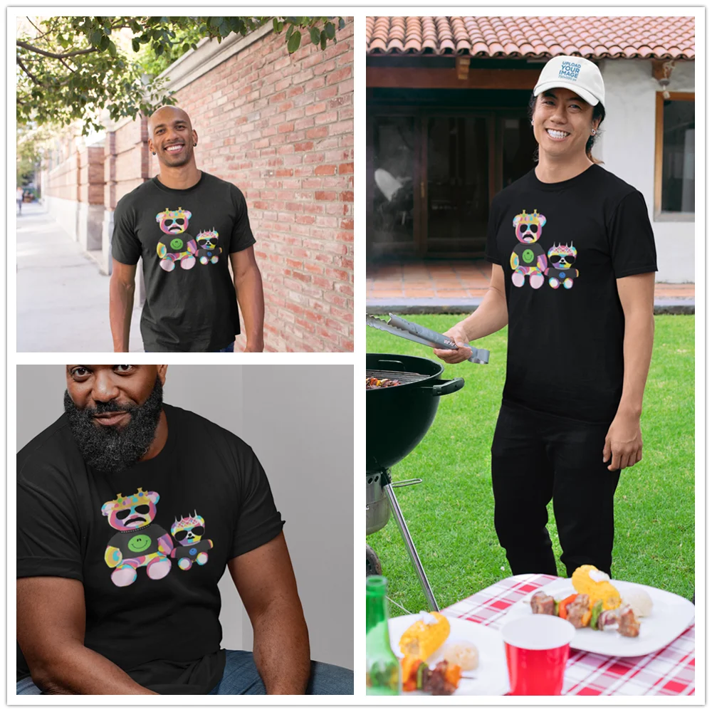 Луи Томлинсон футболка Радуга медведь с рубашки летние футболки Мужская